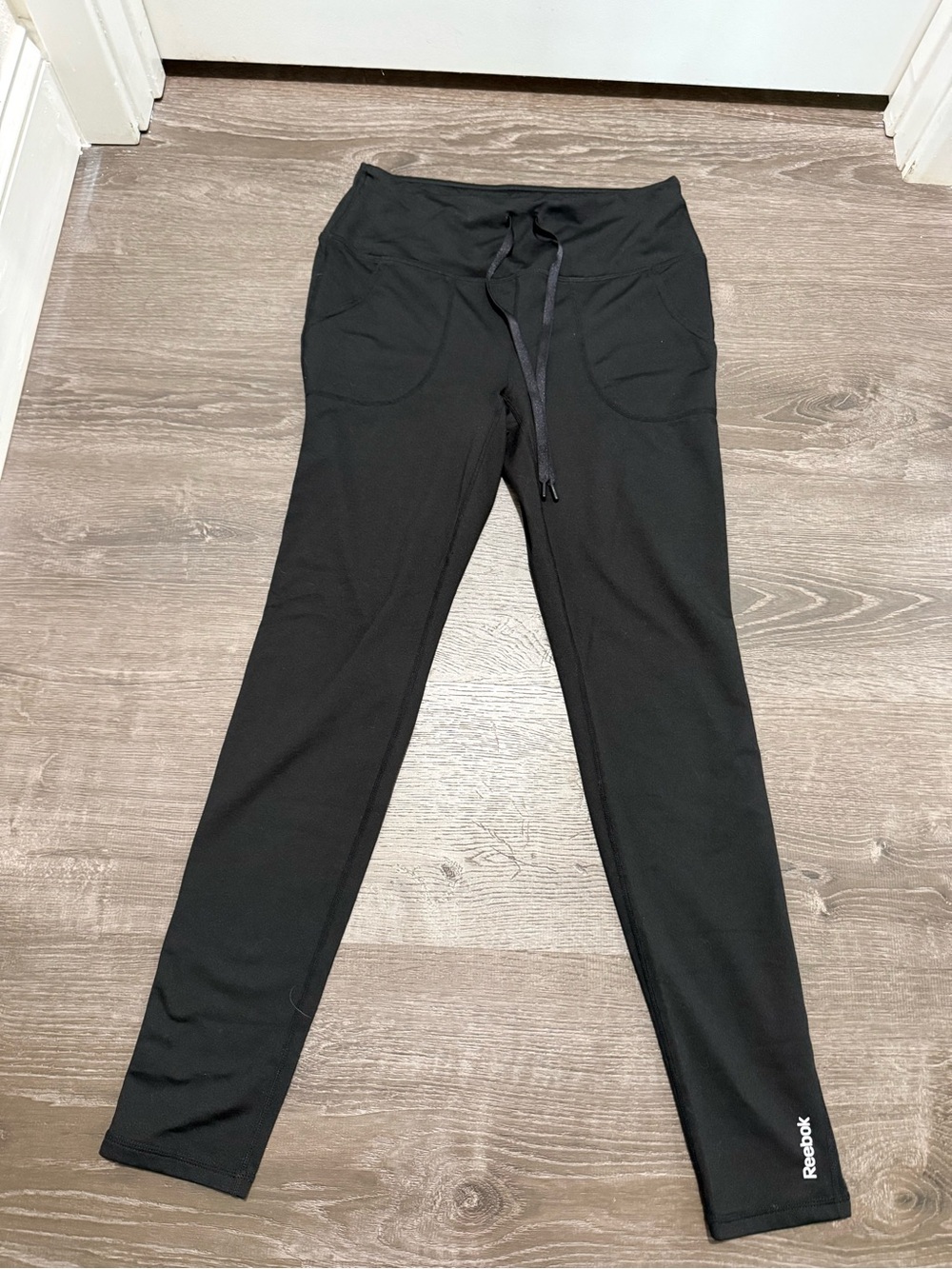 Reebok Black Drawstring Performance Leggings
